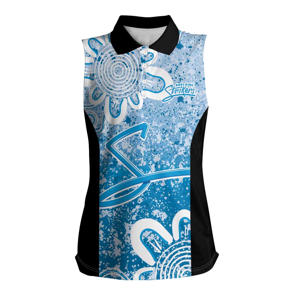 Adelaide Strikers Custom Women Sleeveless Polo Shirt Minimalism Aboriginal