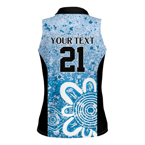 Adelaide Strikers Custom Women Sleeveless Polo Shirt Minimalism Aboriginal