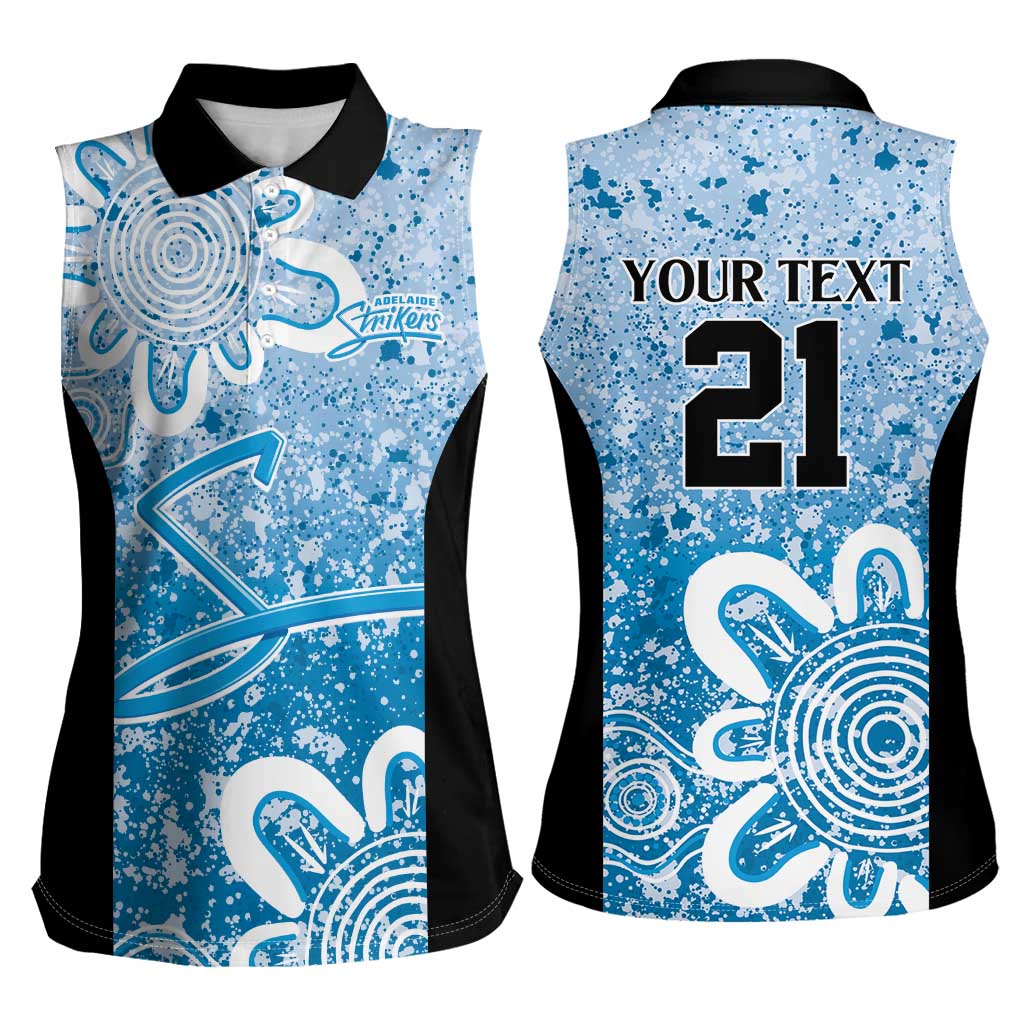 Adelaide Strikers Custom Women Sleeveless Polo Shirt Minimalism Aboriginal