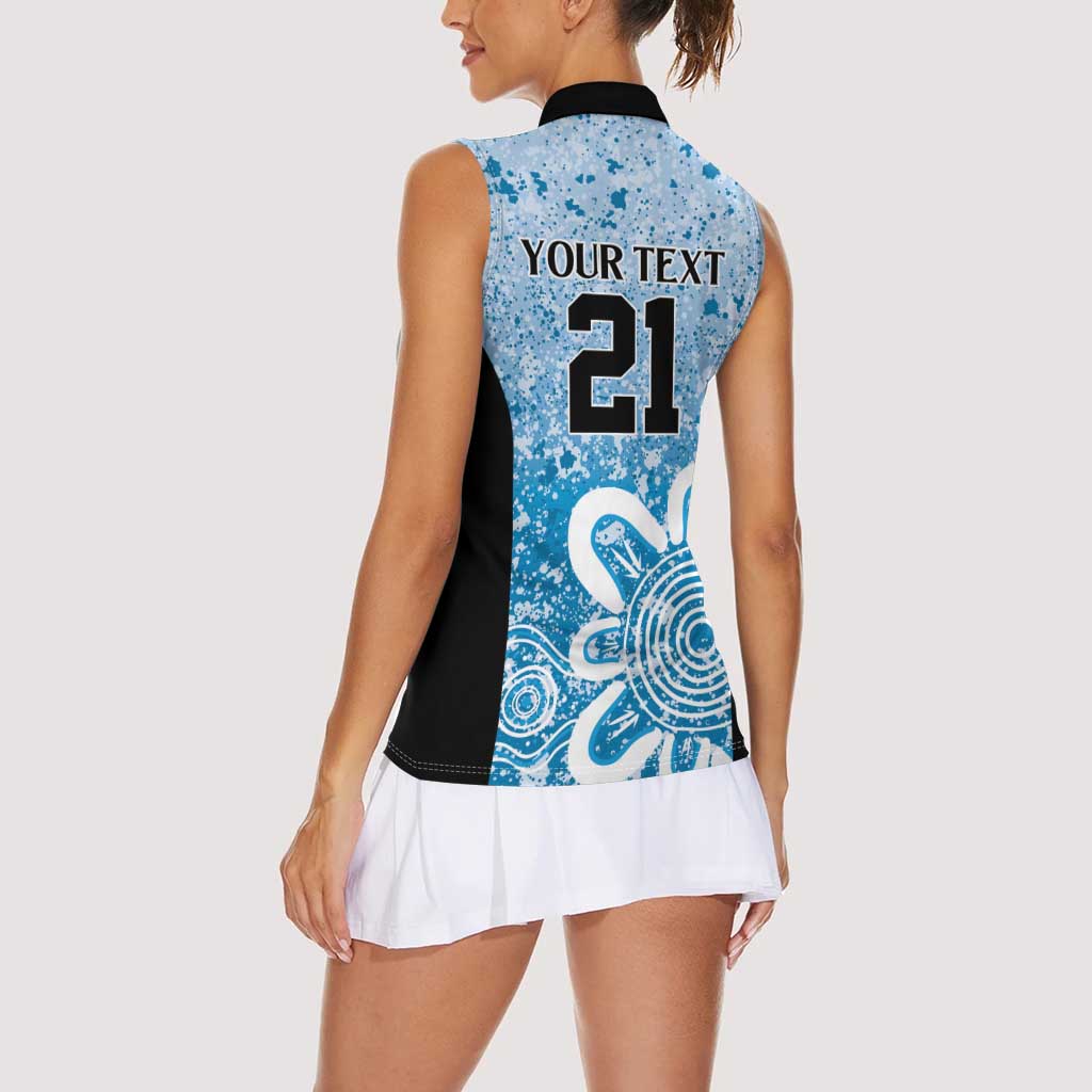 Adelaide Strikers Custom Women Sleeveless Polo Shirt Minimalism Aboriginal