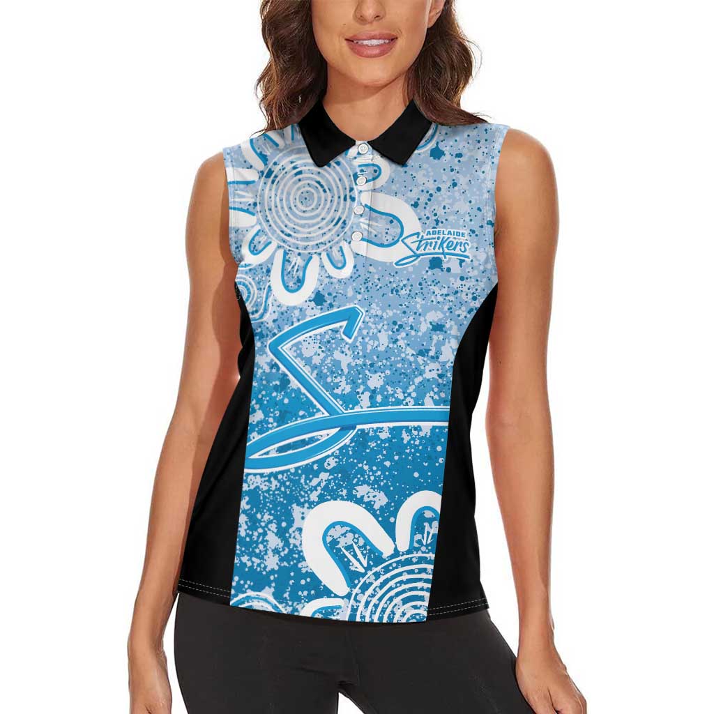 Adelaide Strikers Custom Women Sleeveless Polo Shirt Minimalism Aboriginal