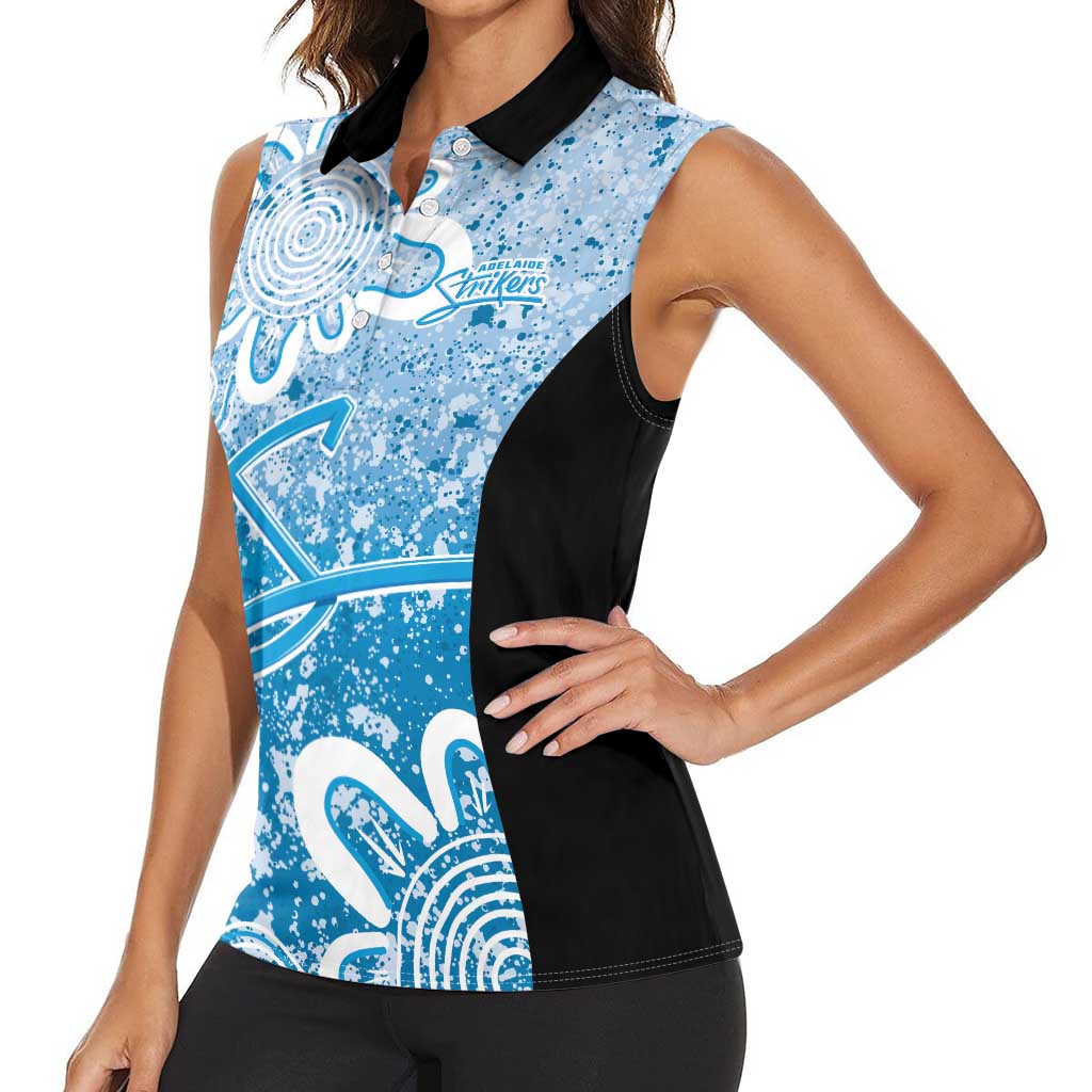 Adelaide Strikers Custom Women Sleeveless Polo Shirt Minimalism Aboriginal