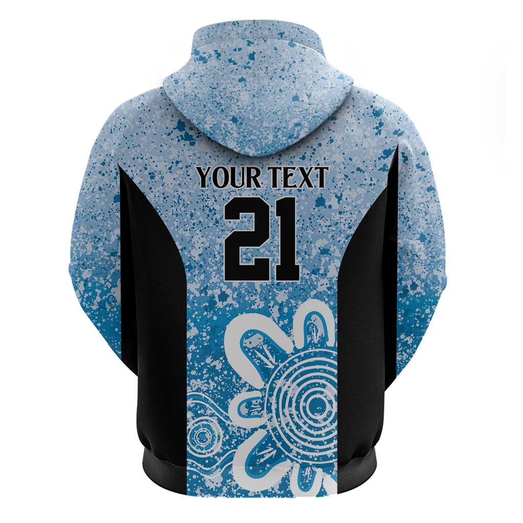 Adelaide Strikers Custom Zip Hoodie Minimalism Aboriginal