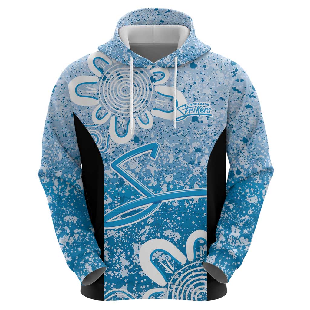 Adelaide Strikers Custom Zip Hoodie Minimalism Aboriginal