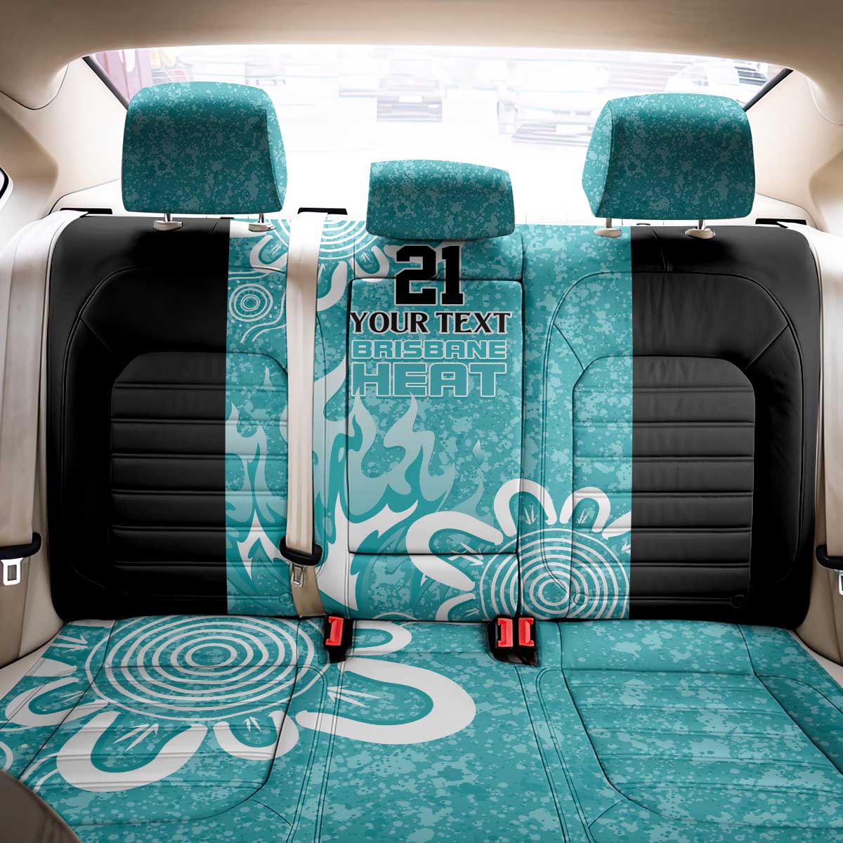 Brisbane Heat Custom Back Car Seat Cover Minimalism Aboriginal