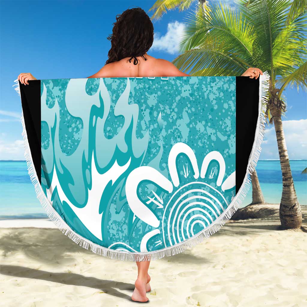 Brisbane Heat Custom Beach Blanket Minimalism Aboriginal