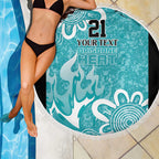 Brisbane Heat Custom Beach Blanket Minimalism Aboriginal