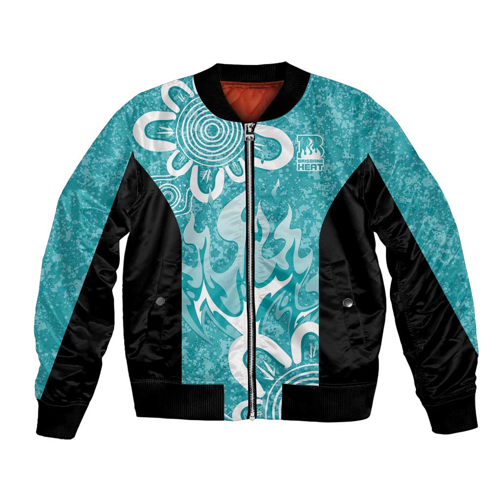 Brisbane Heat Custom Bomber Jacket Minimalism Aboriginal