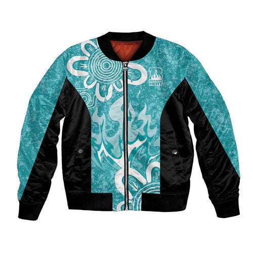 Brisbane Heat Custom Bomber Jacket Minimalism Aboriginal