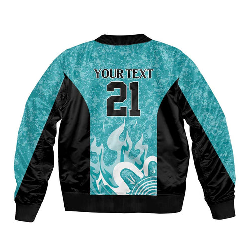 Brisbane Heat Custom Bomber Jacket Minimalism Aboriginal