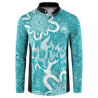 Brisbane Heat Custom Button Sweatshirt Minimalism Aboriginal