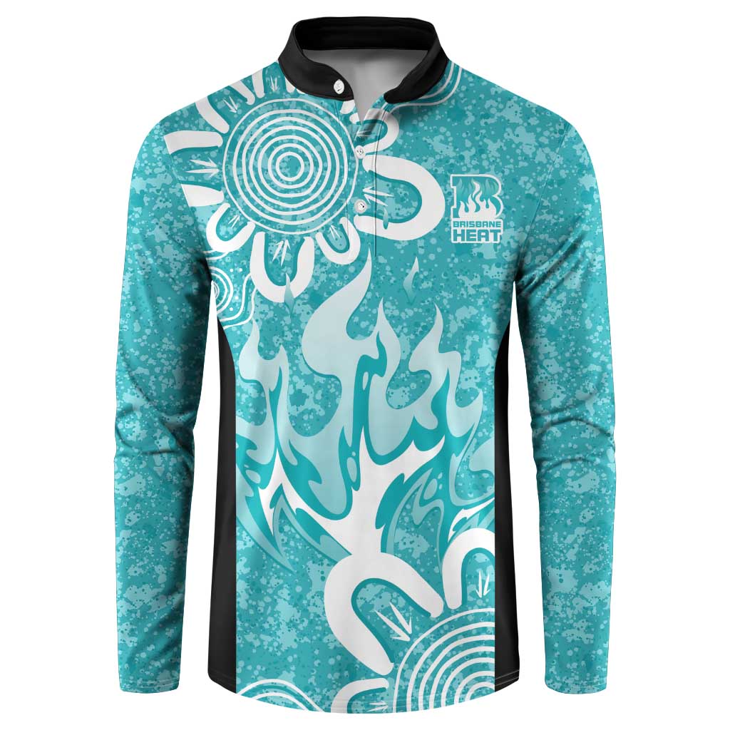 Brisbane Heat Custom Button Sweatshirt Minimalism Aboriginal