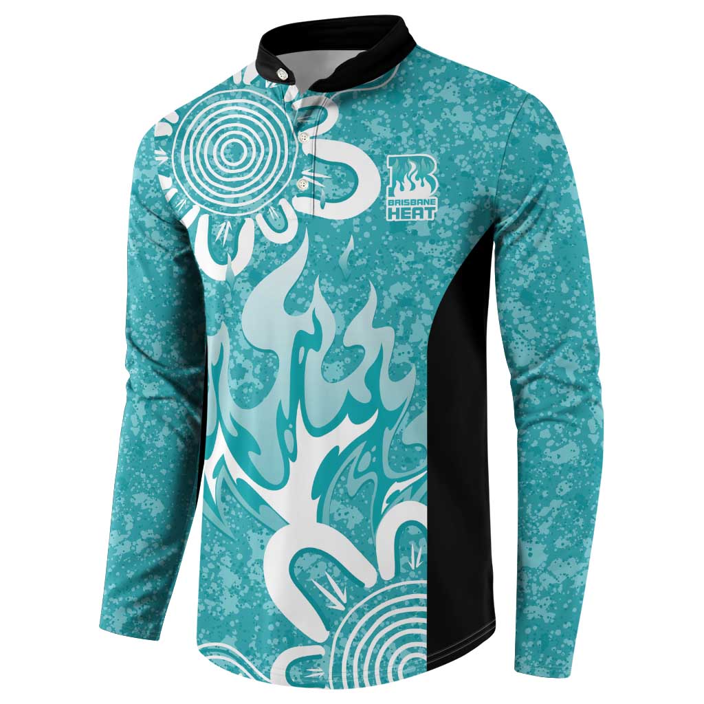Brisbane Heat Custom Button Sweatshirt Minimalism Aboriginal