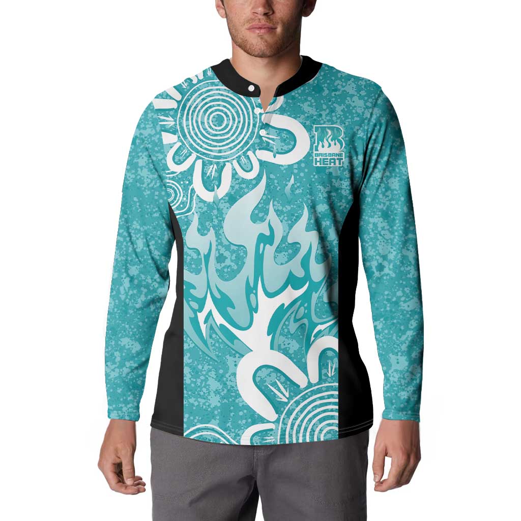 Brisbane Heat Custom Button Sweatshirt Minimalism Aboriginal