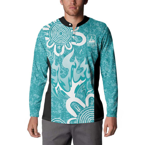 Brisbane Heat Custom Button Sweatshirt Minimalism Aboriginal