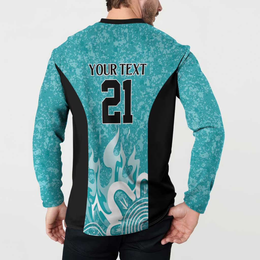 Brisbane Heat Custom Button Sweatshirt Minimalism Aboriginal