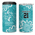 Brisbane Heat Custom 4 in 1 Can Cooler Tumbler Minimalism Aboriginal