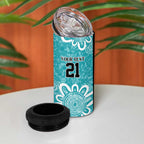 Brisbane Heat Custom 4 in 1 Can Cooler Tumbler Minimalism Aboriginal