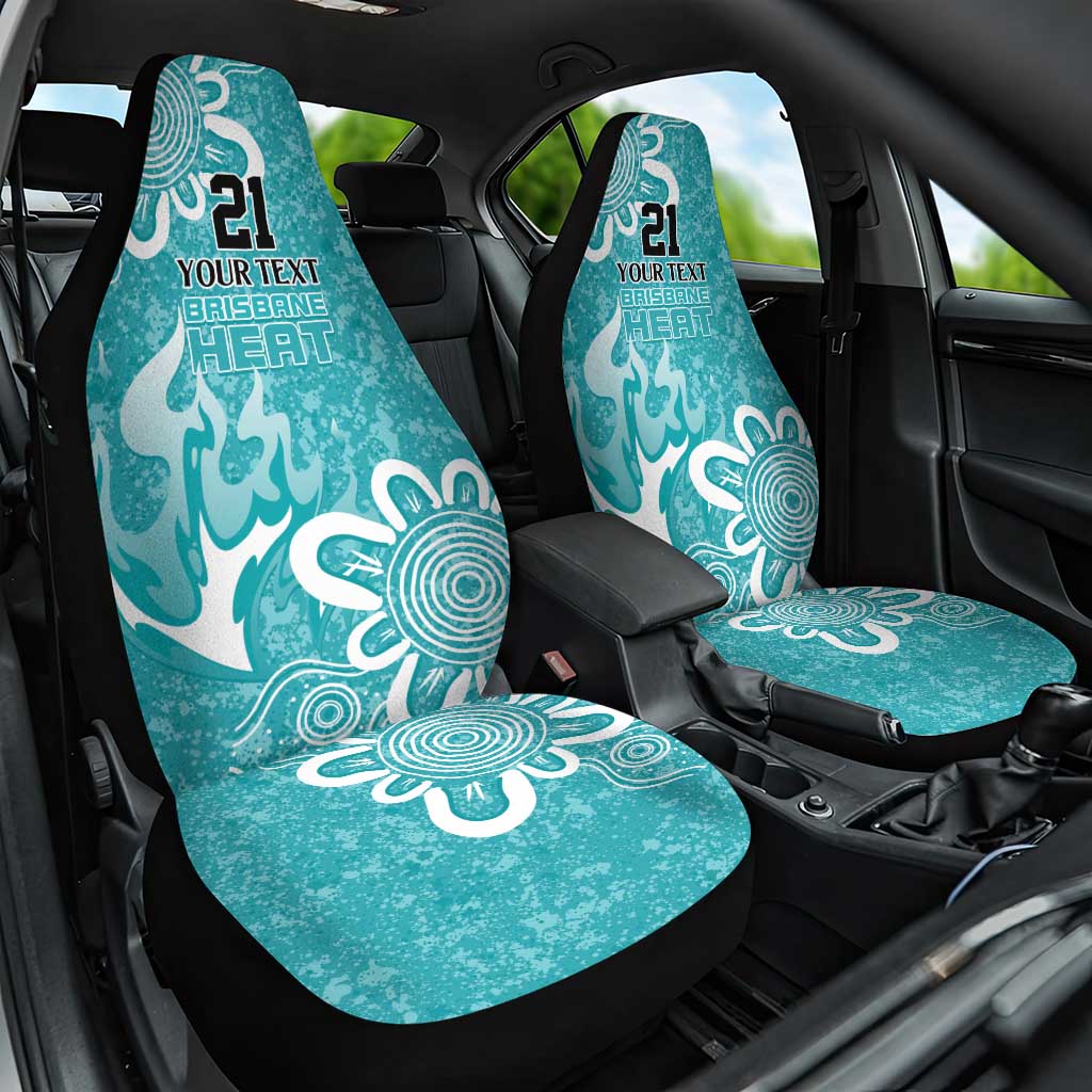 Brisbane Heat Custom Car Seat Cover Minimalism Aboriginal