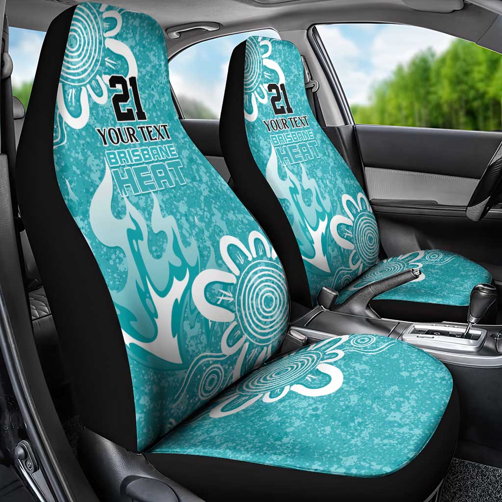 Brisbane Heat Custom Car Seat Cover Minimalism Aboriginal