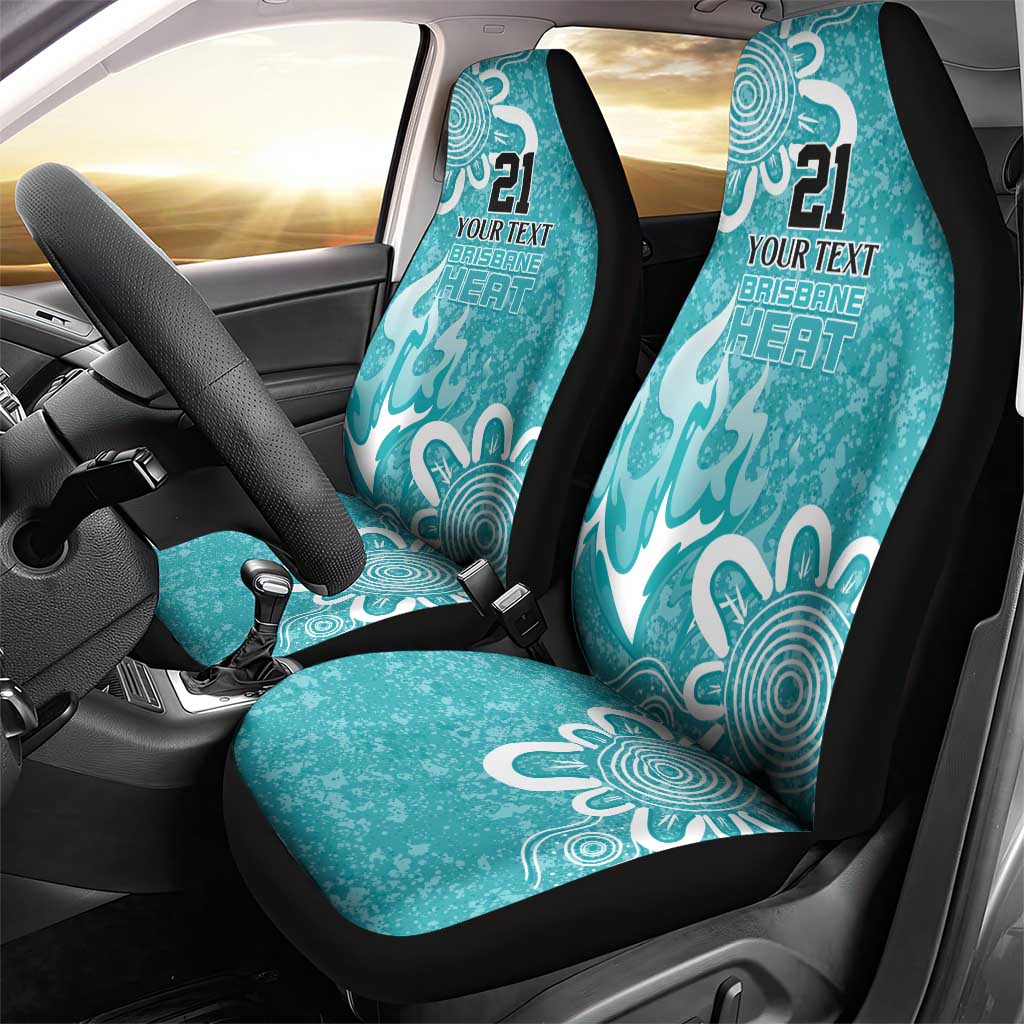 Brisbane Heat Custom Car Seat Cover Minimalism Aboriginal