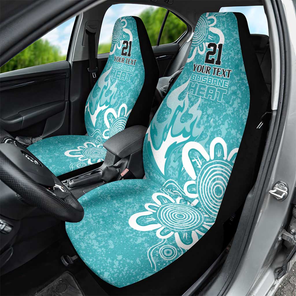 Brisbane Heat Custom Car Seat Cover Minimalism Aboriginal
