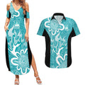 Brisbane Heat Custom Couples Matching Summer Maxi Dress and Hawaiian Shirt Minimalism Aboriginal