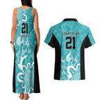 Brisbane Heat Custom Couples Matching Tank Maxi Dress and Hawaiian Shirt Minimalism Aboriginal