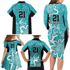 Brisbane Heat Custom Family Matching Long Sleeve Bodycon Dress and Hawaiian Shirt Minimalism Aboriginal