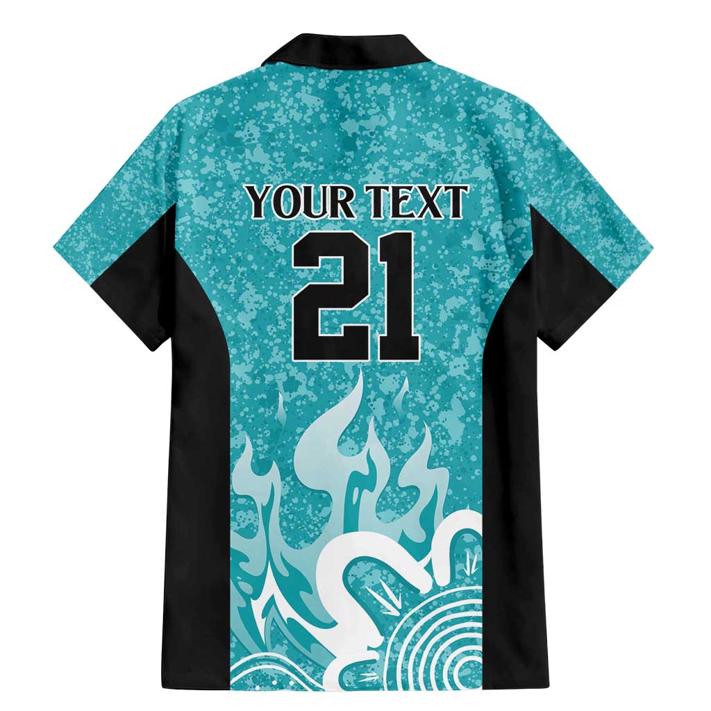 Brisbane Heat Custom Family Matching Mermaid Dress and Hawaiian Shirt Minimalism Aboriginal