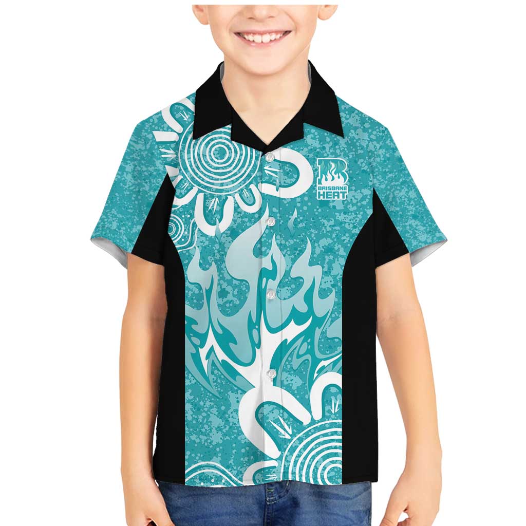 Brisbane Heat Custom Family Matching Mermaid Dress and Hawaiian Shirt Minimalism Aboriginal