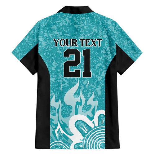 Brisbane Heat Custom Family Matching Off The Shoulder Long Sleeve Dress and Hawaiian Shirt Minimalism Aboriginal