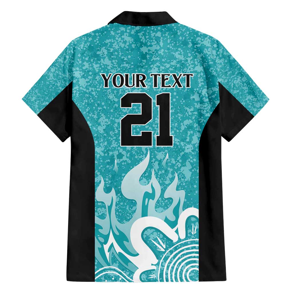 Brisbane Heat Custom Family Matching Puletasi and Hawaiian Shirt Minimalism Aboriginal
