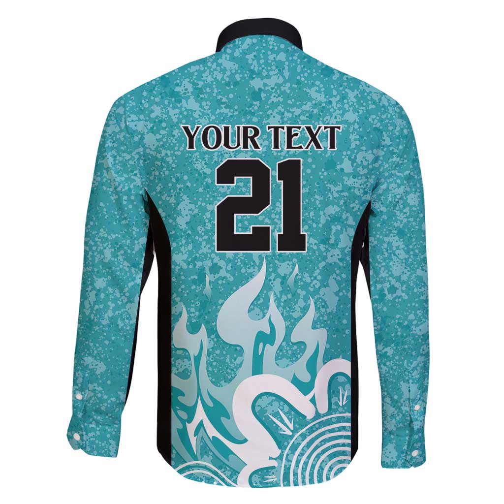 Brisbane Heat Custom Family Matching Puletasi and Hawaiian Shirt Minimalism Aboriginal