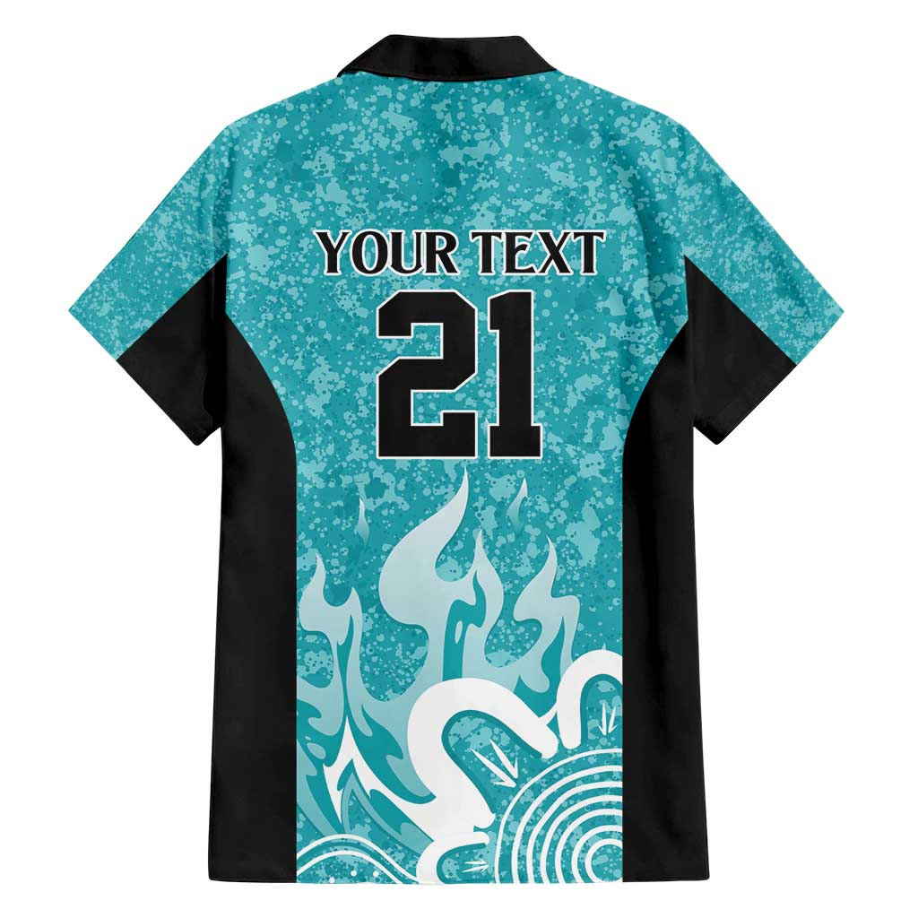 Brisbane Heat Custom Family Matching Short Sleeve Bodycon Dress and Hawaiian Shirt Minimalism Aboriginal