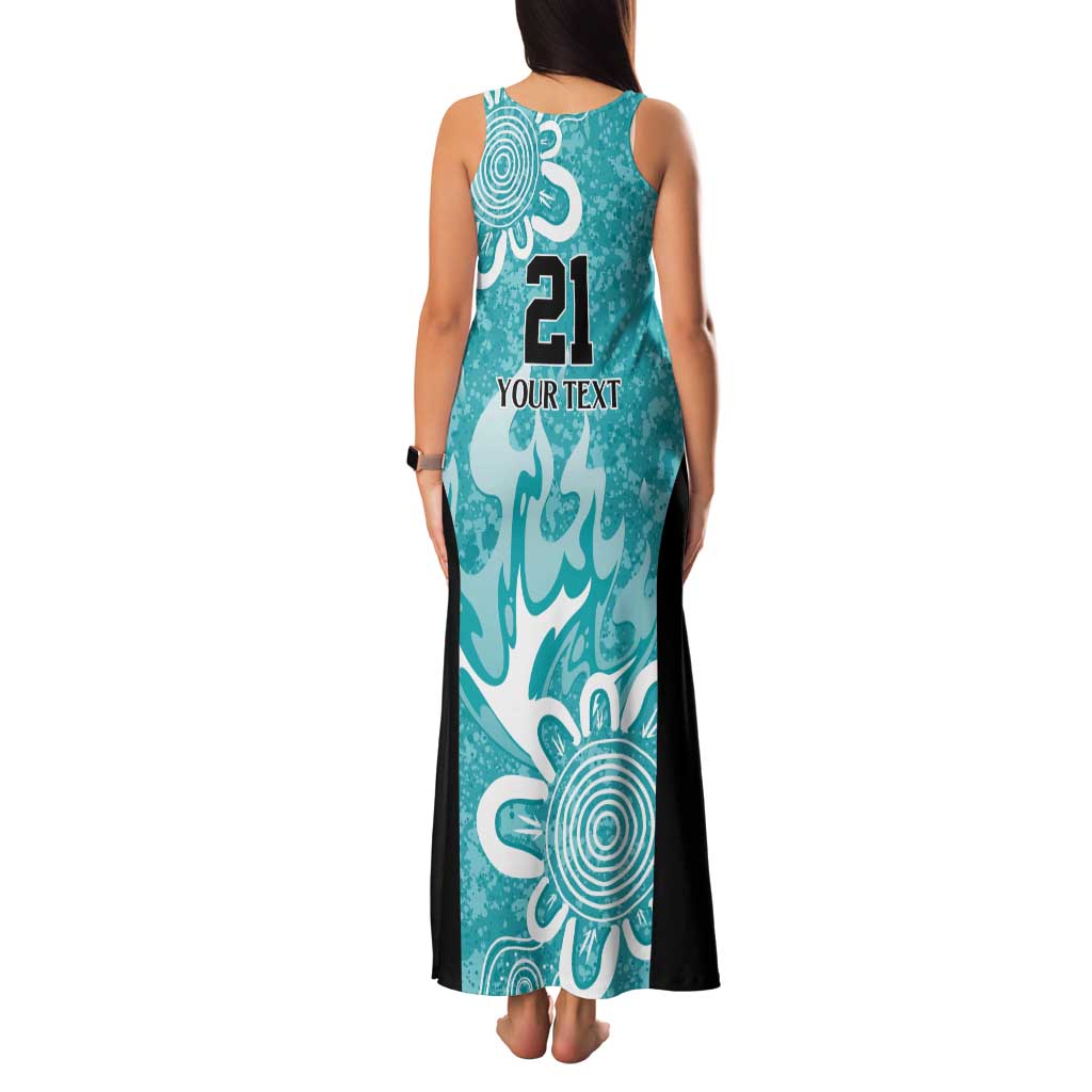 Brisbane Heat Custom Family Matching Tank Maxi Dress and Hawaiian Shirt Minimalism Aboriginal