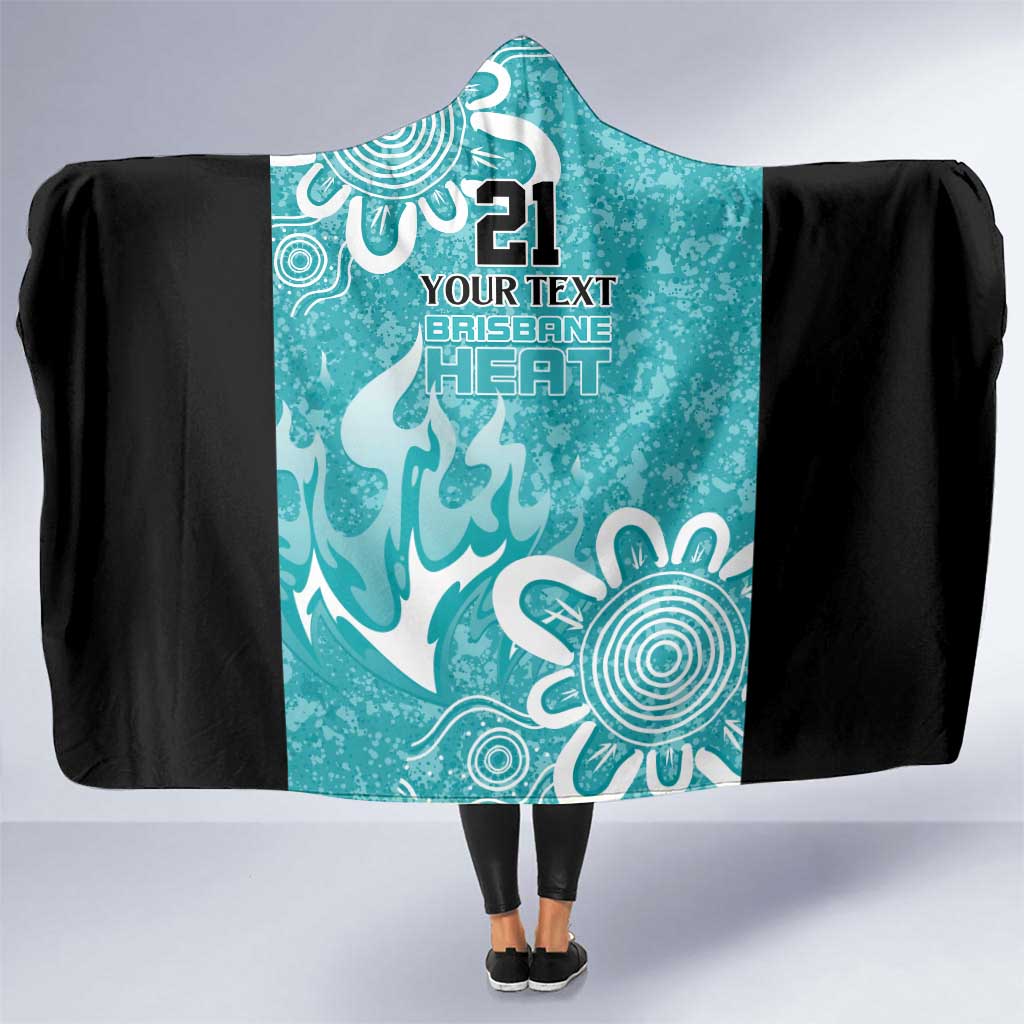 Brisbane Heat Custom Hooded Blanket Minimalism Aboriginal