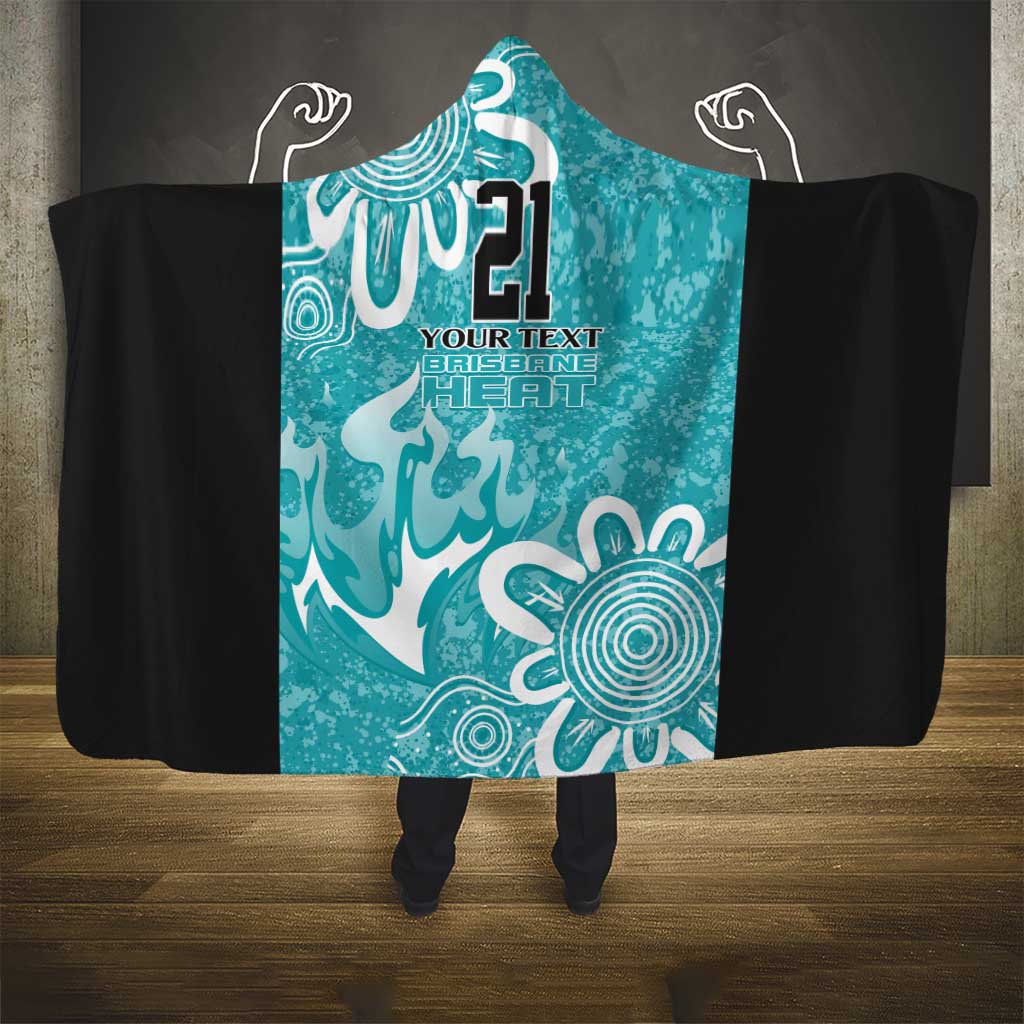 Brisbane Heat Custom Hooded Blanket Minimalism Aboriginal