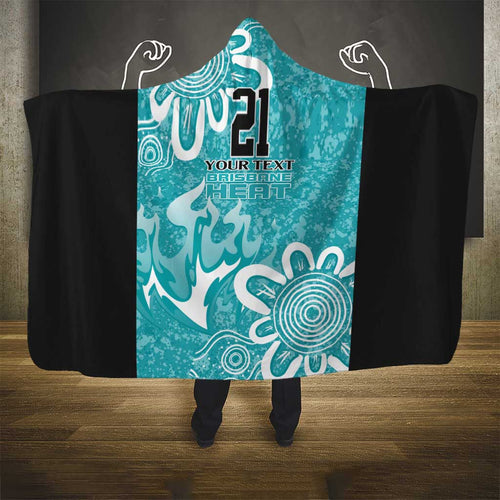 Brisbane Heat Custom Hooded Blanket Minimalism Aboriginal