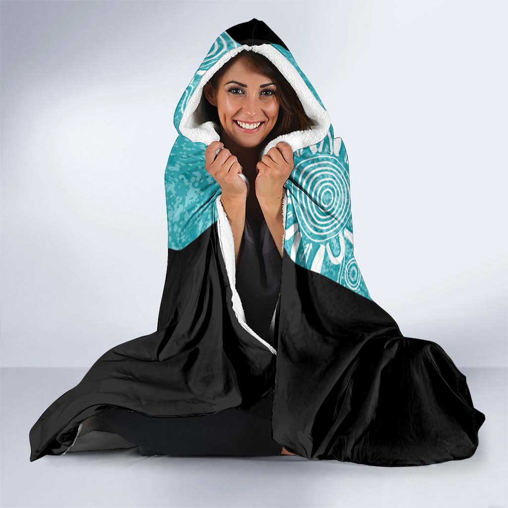 Brisbane Heat Custom Hooded Blanket Minimalism Aboriginal