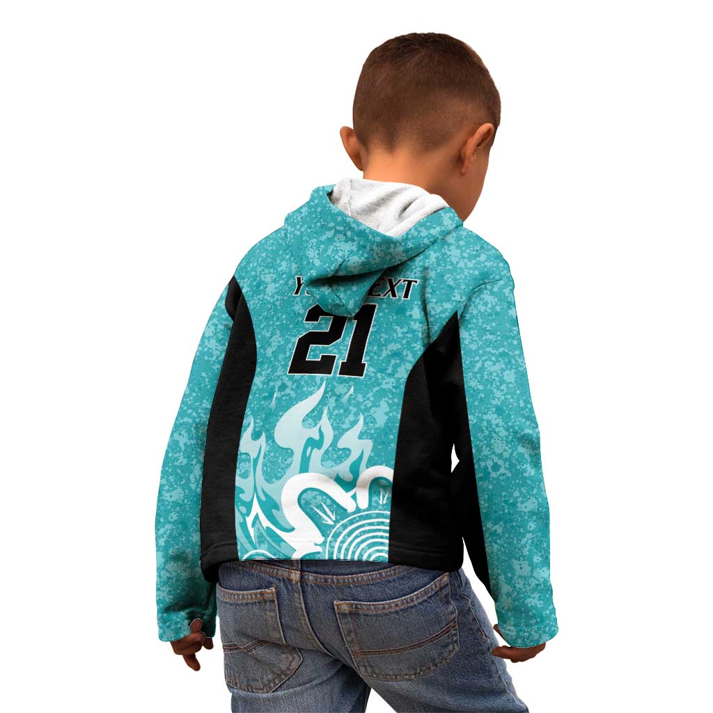 Brisbane Heat Custom Kid Hoodie Minimalism Aboriginal