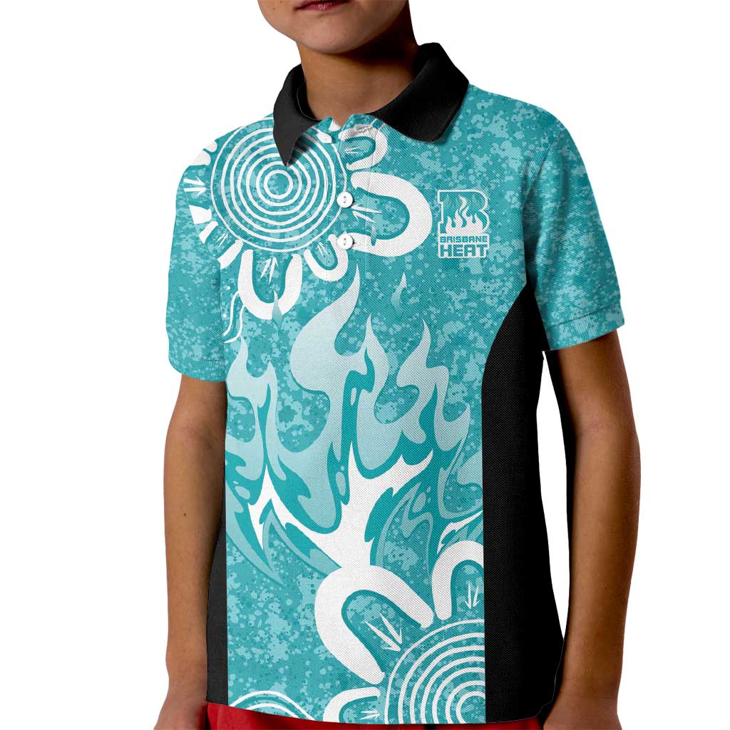 Brisbane Heat Custom Kid Polo Shirt Minimalism Aboriginal