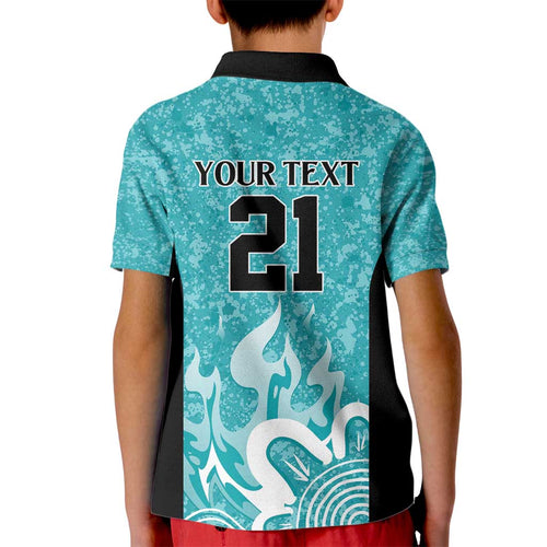 Brisbane Heat Custom Kid Polo Shirt Minimalism Aboriginal