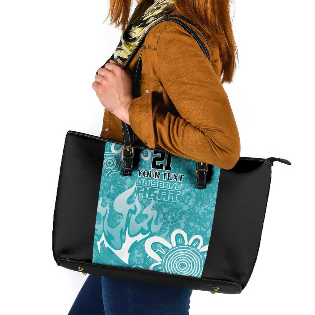 Brisbane Heat Custom Leather Tote Bag Minimalism Aboriginal