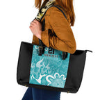 Brisbane Heat Custom Leather Tote Bag Minimalism Aboriginal