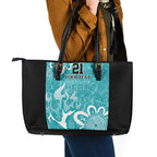 Brisbane Heat Custom Leather Tote Bag Minimalism Aboriginal