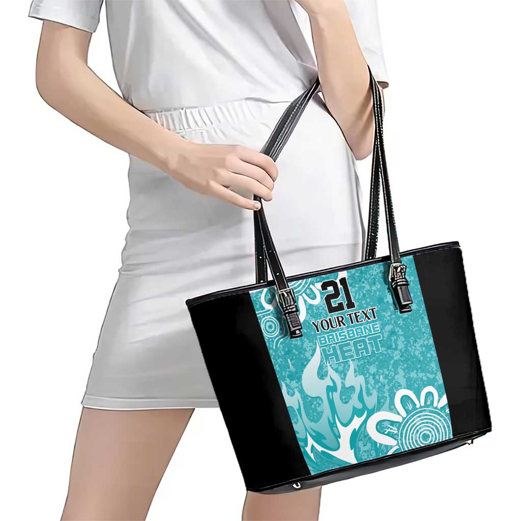 Brisbane Heat Custom Leather Tote Bag Minimalism Aboriginal