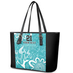 Brisbane Heat Custom Leather Tote Bag Minimalism Aboriginal