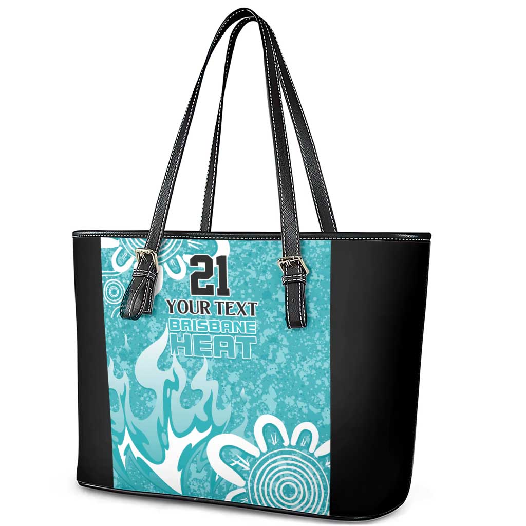 Brisbane Heat Custom Leather Tote Bag Minimalism Aboriginal