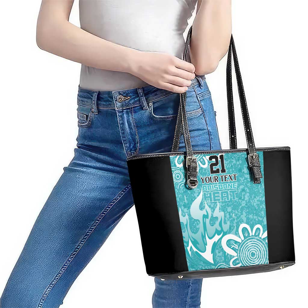 Brisbane Heat Custom Leather Tote Bag Minimalism Aboriginal